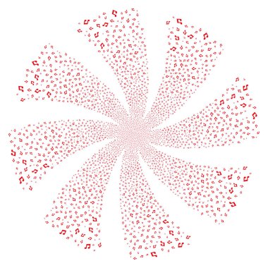 Müzik notlar havai fişek girdap döndürme