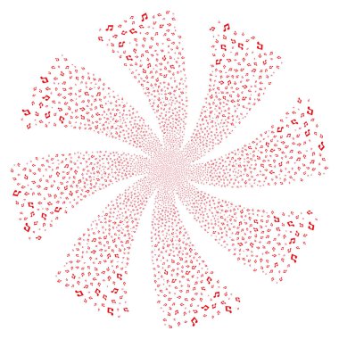 Müzik havai fişek girdap çiçek