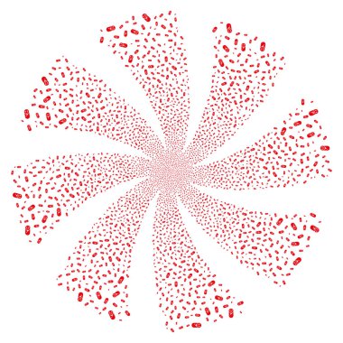 Yeni doğan havai fişek girdap çiçek