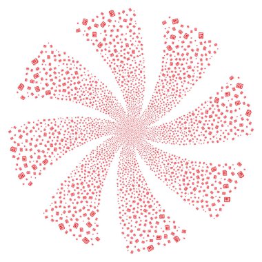 Gazete havai fişek girdap çiçek