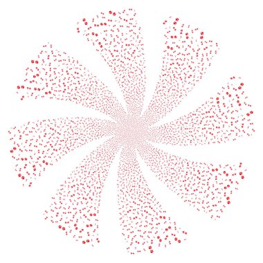 Ayak izleri havai fişek girdap döndürme pençe