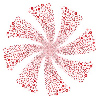 Artılarını ve eksilerini bağımsız değişkenleri Fireworks çiçek girdap