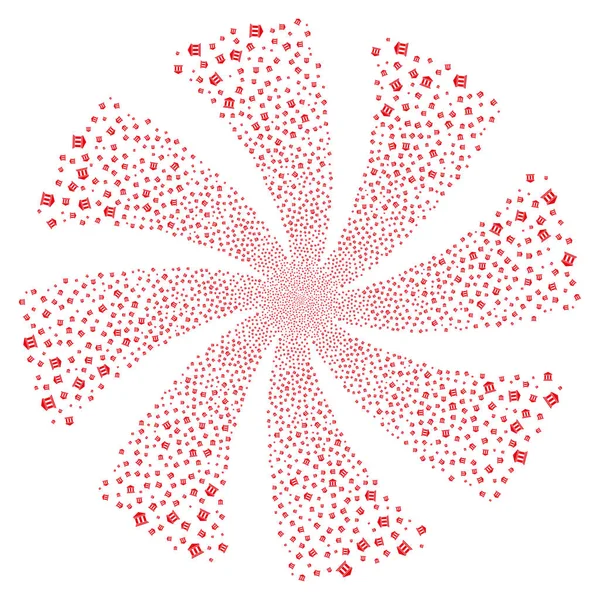 Kütüphane Binası havai fişek girdap döndürme