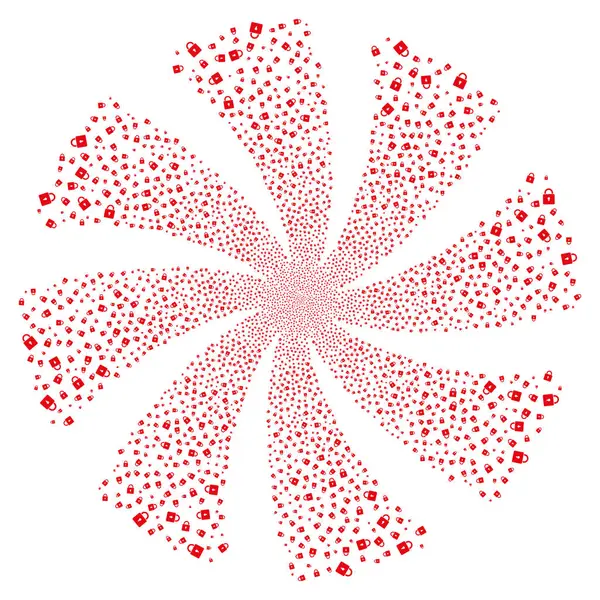 Kilit havai fişek girdap çiçek