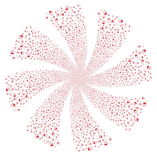 Adam baş havai fişek girdap döndürme