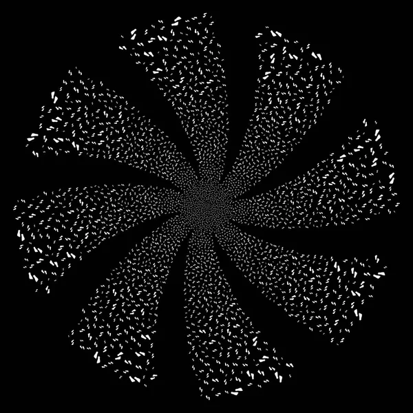 Human Footprints Fireworks Swirl Rotation — Stock Vector