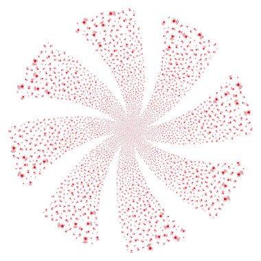 Radyo hata Fireworks döndürme girdap