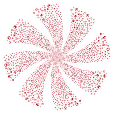 Radyoaktif havai fişek girdap çiçek