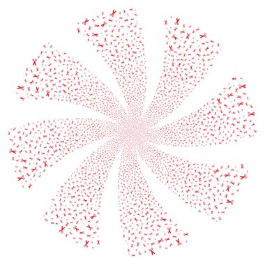 Makas havai fişek girdap çiçek