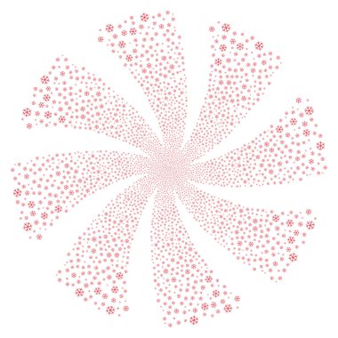 Kar tanesi havai fişek girdap döndürme