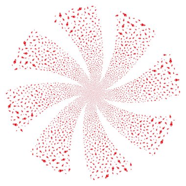 Uzay roketi havai fişek girdap döndürme