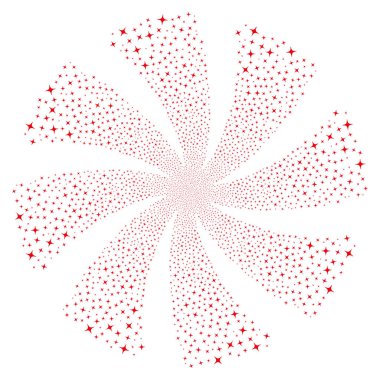 Uzay yıldızı havai fişek girdap çiçek