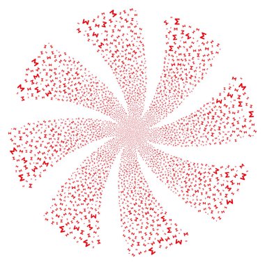 Toplam havai fişek girdap çiçek