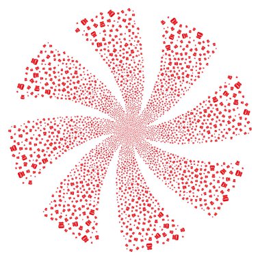 Toksik çöp havai fişek girdap döndürme