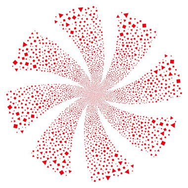 Üçgen ve kare havai fişek çiçek girdap