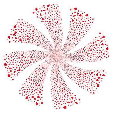 Sevgililer yaprakları havai fişek girdap çiçek