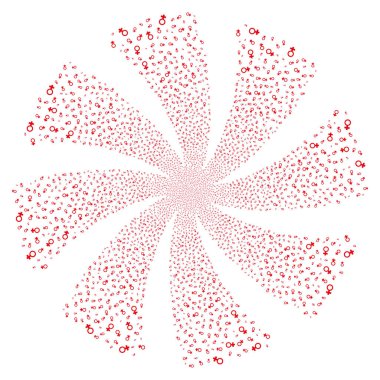 Venüs sembolü Fireworks döndürme girdap