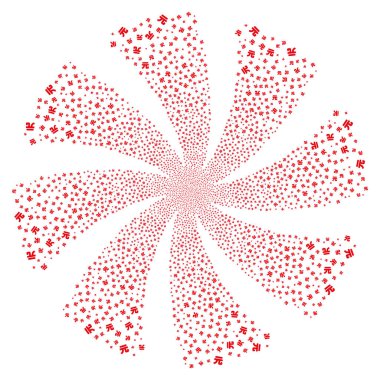 Yuan Renminbi havai fişek girdap çiçek