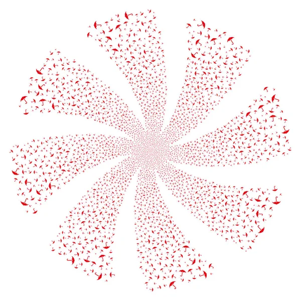 Şemsiye havai fişek girdap çiçek