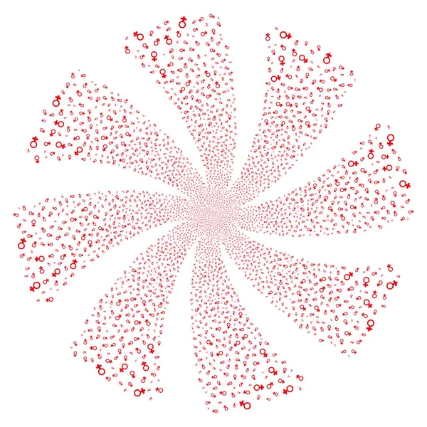 Venüs sembolü Fireworks döndürme girdap