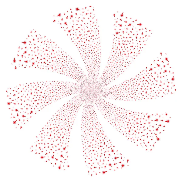 Değnek sihirli aracı Fireworks girdap döndürme