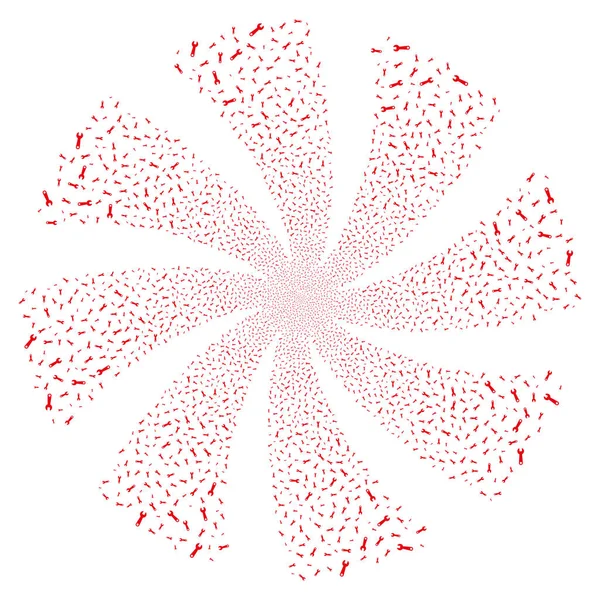 İngiliz anahtarı havai fişek girdap çiçek