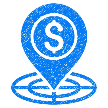 Banka konum Grunge simgesi