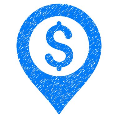 Banka harita işaretleyici Grunge simgesi