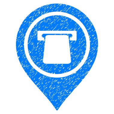 Banka Terminal işaretçi Grunge simgesi