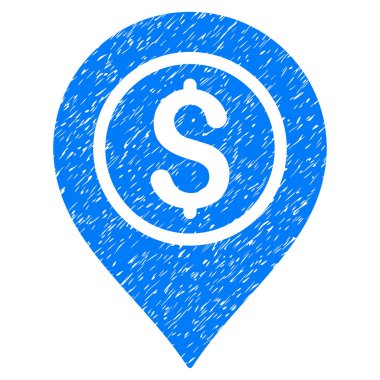 Doları banka işaretçi Grunge simgesi