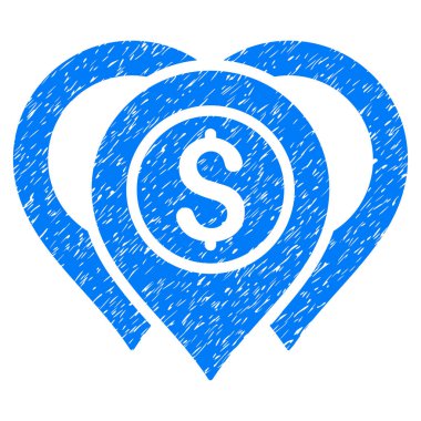 Doları harita işaretleri Grunge simgesi