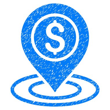 Doları pozisyon Grunge simgesi