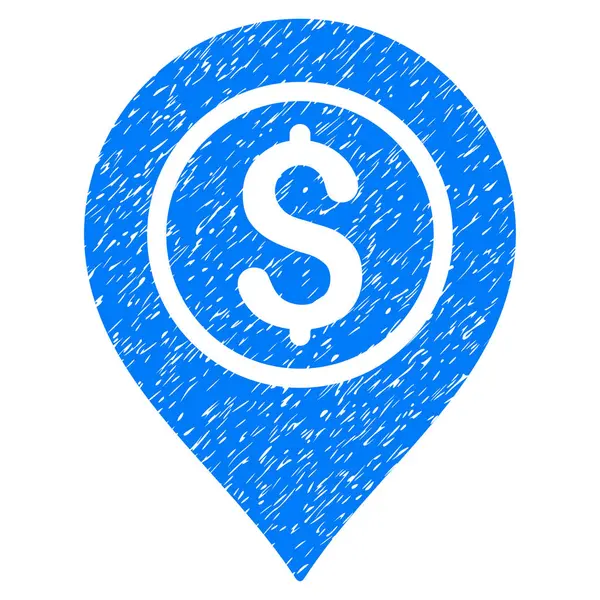 Doları banka işaretçi Grunge simgesi