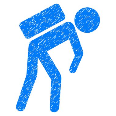 Çocuk kurye Grunge simgesi