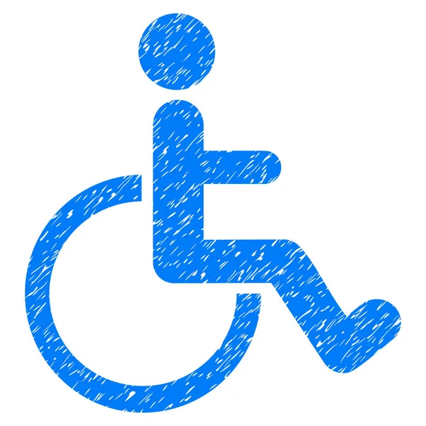 Icône Grunge pour personne handicapée — Image vectorielle