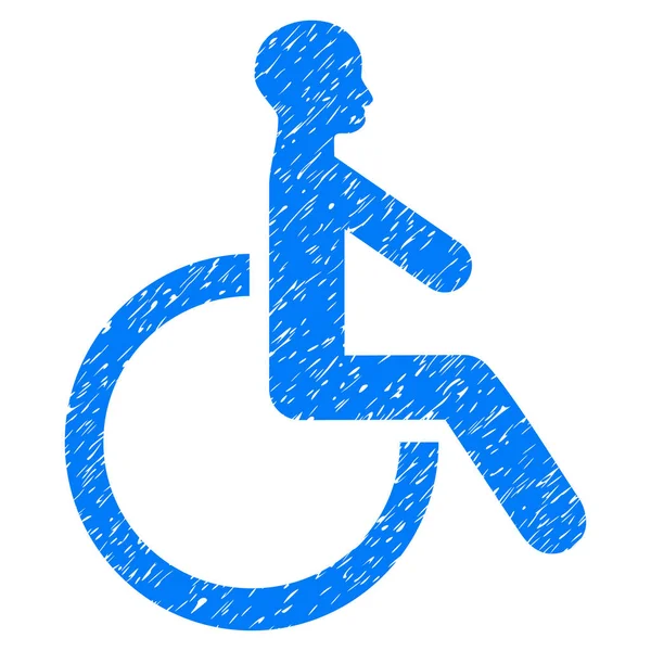 Wheelchair Grunge Icon — Stock Vector