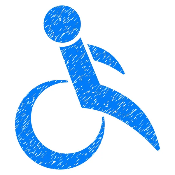 Tekerlekli sandalye Grunge simgesi — Stok Vektör