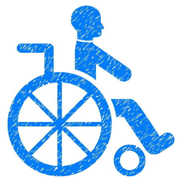 Icona Grunge sedia a rotelle — Vettoriale Stock
