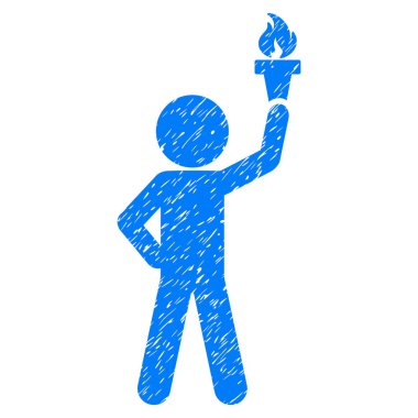 Çocuk özgürlük Meşalesi Grunge simgesi olan