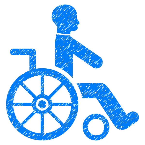 Ícone Grunge cadeira de rodas — Vetor de Stock