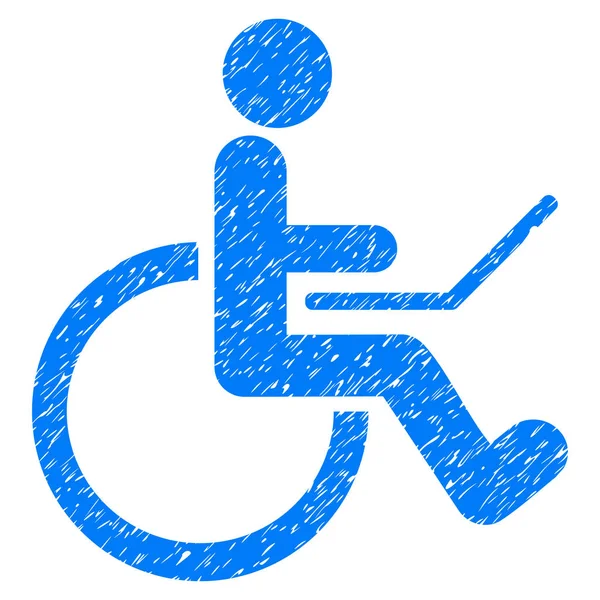 Icona Grunge sedia a rotelle — Vettoriale Stock