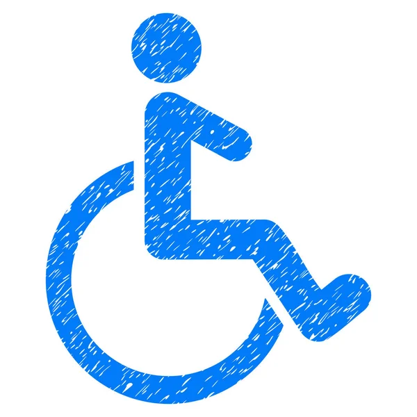 Icône Grunge en fauteuil roulant — Image vectorielle