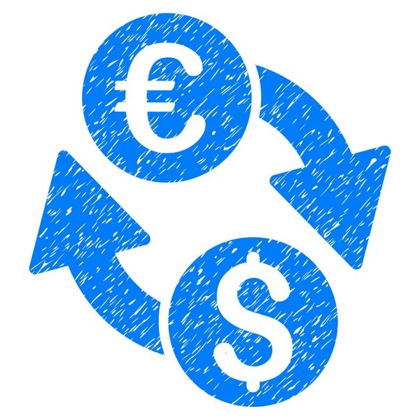 Euro Money Exchange Grunge Icon — Stock Vector