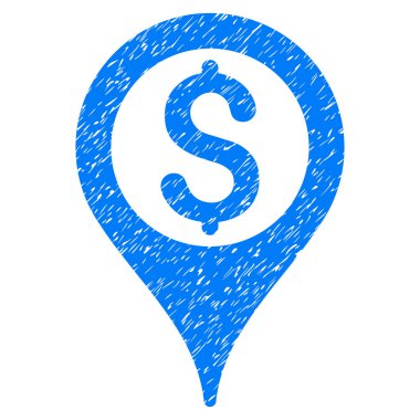 Banka harita işaretçi Grunge simgesi