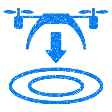 Helikopter varış Grunge simgesi