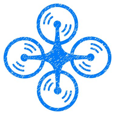 Uçan Quadcopter Grunge simgesi