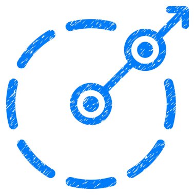 Yuvarlak alan çıkış Grunge simgesi