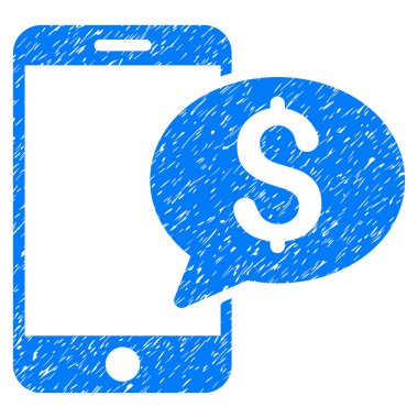 Mobil para ileti Grunge simgesi