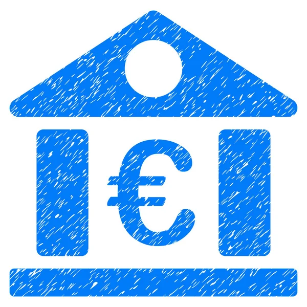 Museum van de Bank van de euro Grunge pictogram — Stockvector