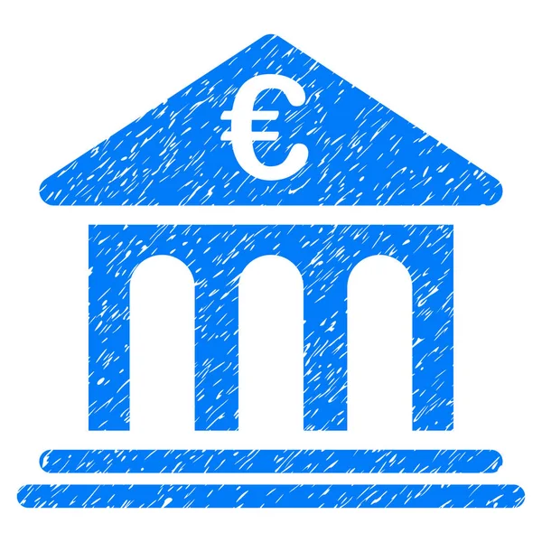 Euro Banco Grunge Icono — Vector de stock